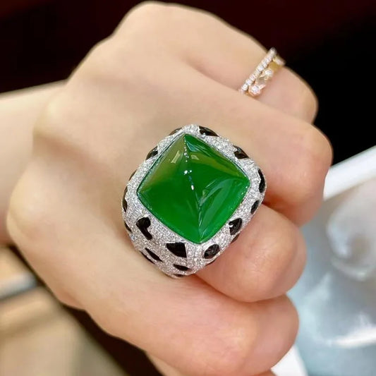Luxury Leopard Print Design Rings