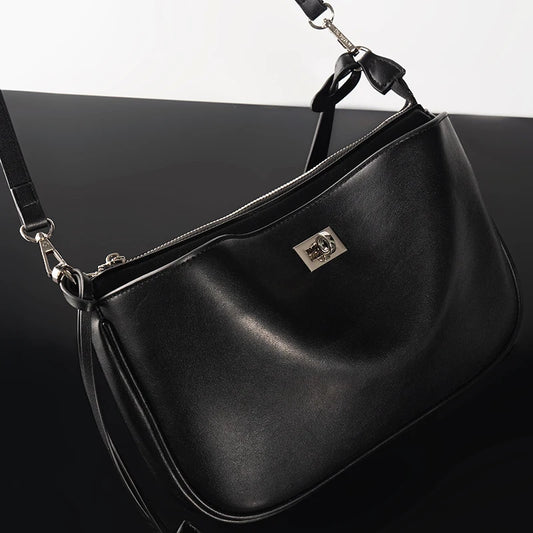 Luxury Metal Lock Buckle Crossbody Shoulder Bag