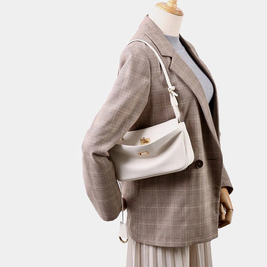 Luxury Metal Lock Buckle Crossbody Shoulder Bag