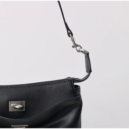 Luxury Metal Lock Buckle Crossbody Shoulder Bag