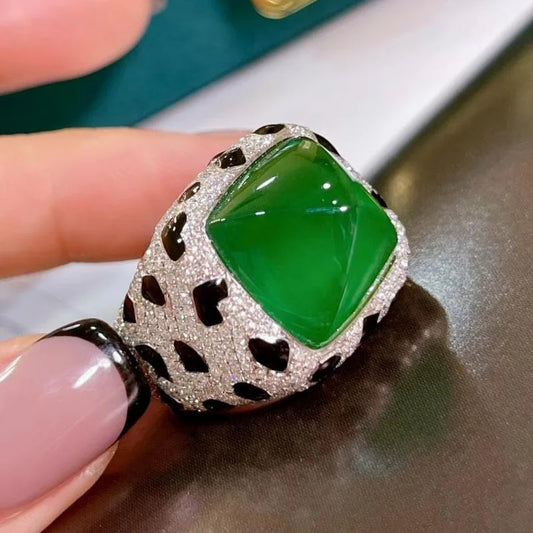 Luxury Leopard Print Design Rings