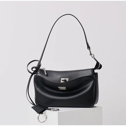 Luxury Metal Lock Buckle Crossbody Shoulder Bag