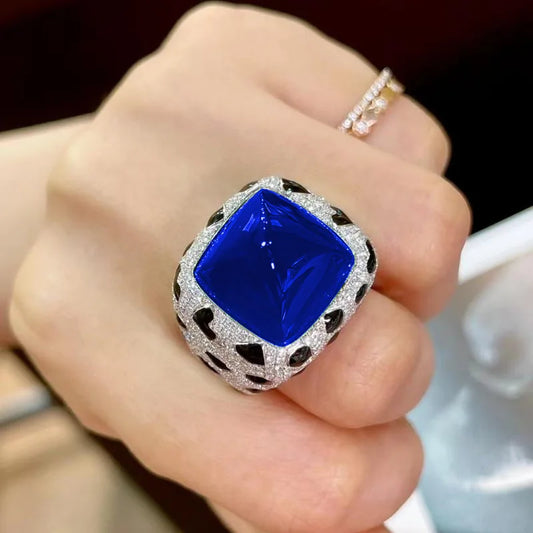 Luxury Leopard Print Design Rings