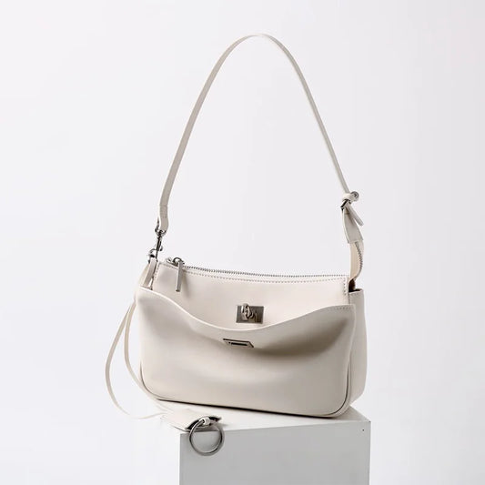 Luxury Metal Lock Buckle Crossbody Shoulder Bag