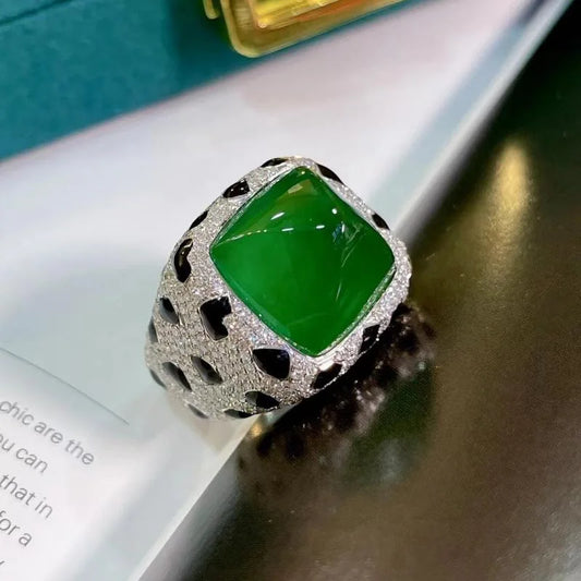 Luxury Leopard Print Design Rings